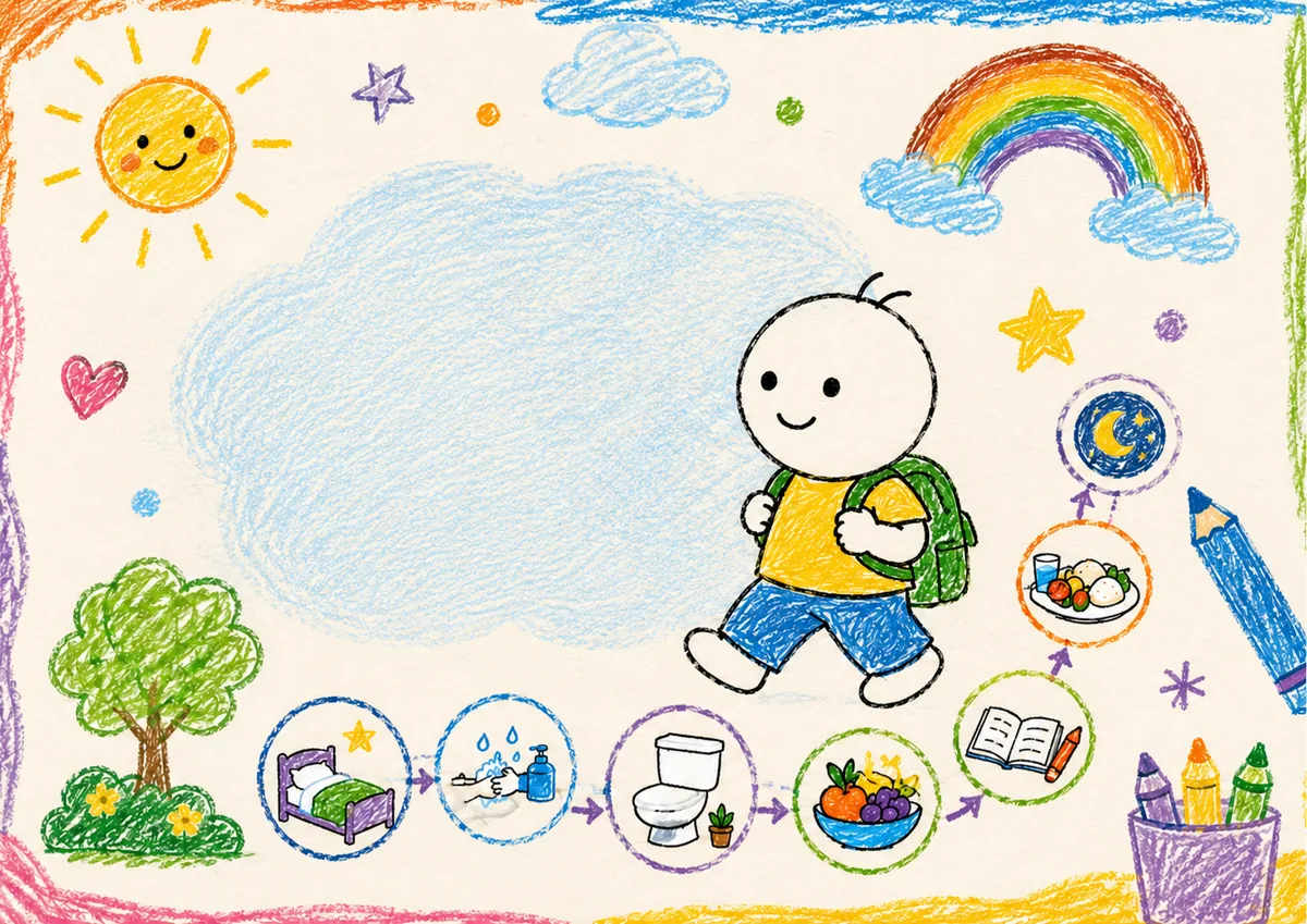 Kit de apoyo visual imprimible para organizar rutinas infantiles